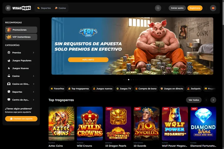 VegasNova opiniones: bono, retiradas y acceso móvil — VegasNova Casino