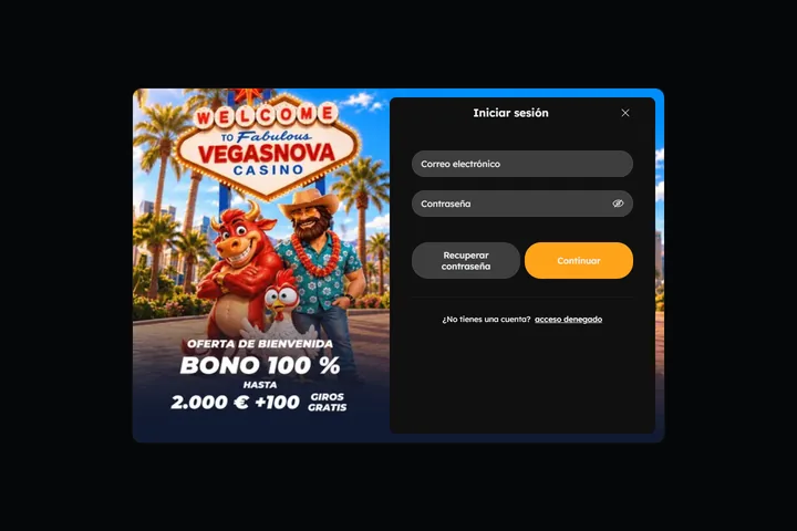 VegasNova login — VegasNova opiniones